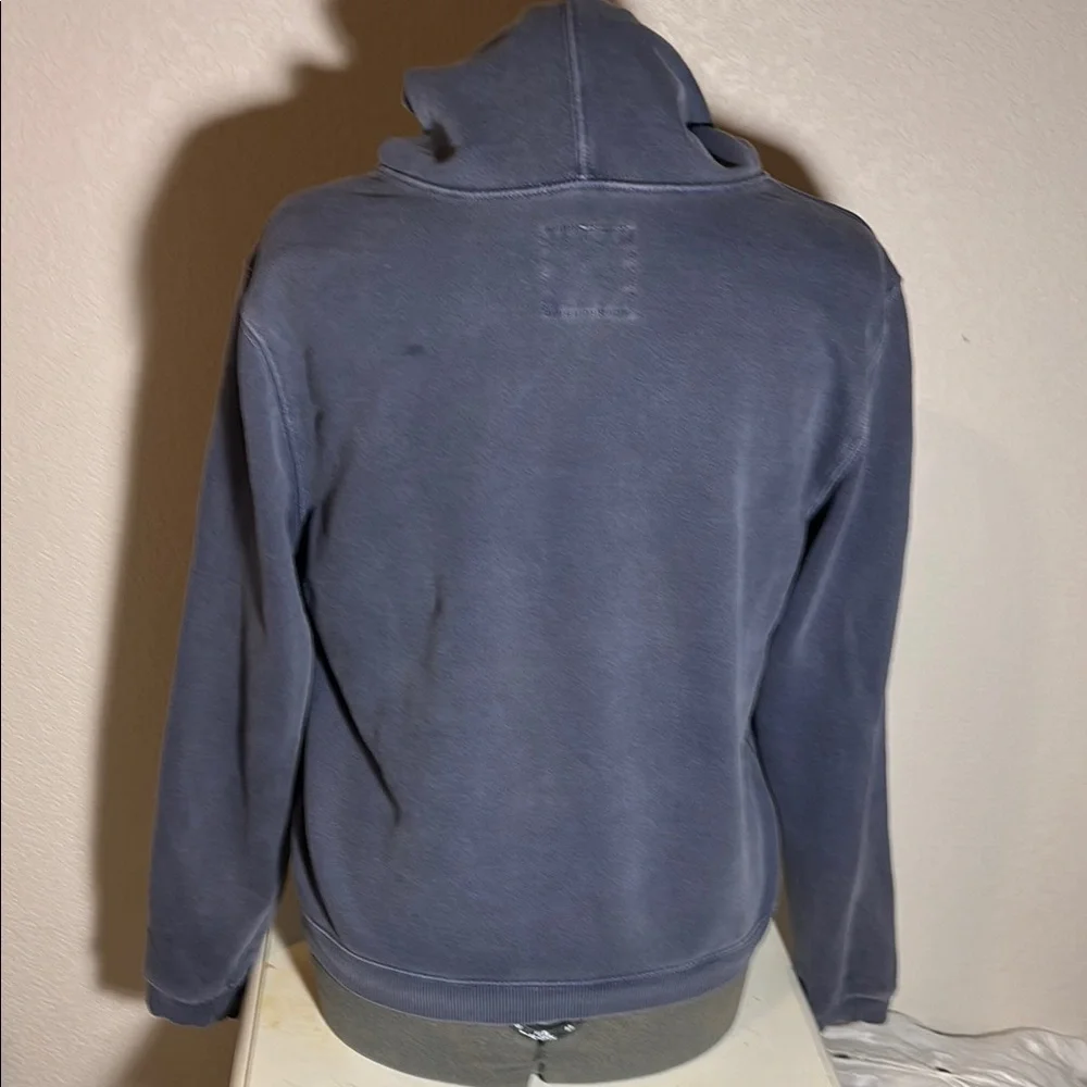 American Eagle Outfitters Blue Hoodie with Yellow Peace and Love Print - Picture 4 of 4